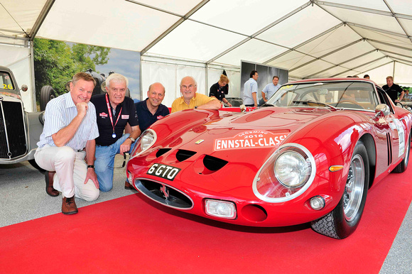 Ferrari 250 GTO; Bgm. Alois Guggi, Helmut Zwickl, Michael Glöckner, Tony Davies (Beifahrer GTO)