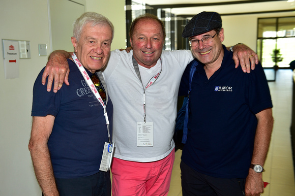Helmut Zwickl, Jochen Mass, Bruno Flückiger (von links)